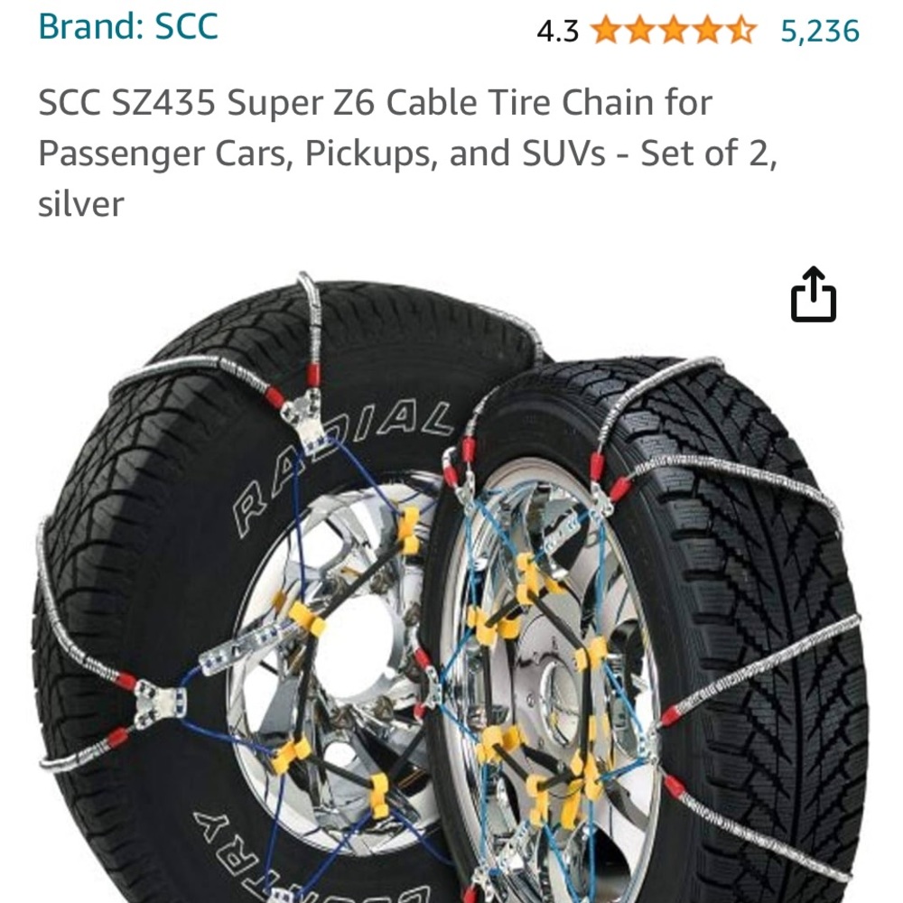 Brand New Tags still attached Tire chains.